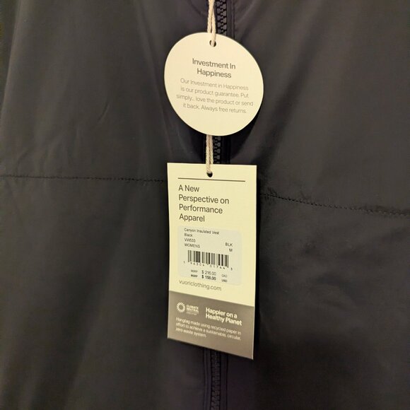 Vuori, Canyon Insulated Vest, NWT, Size M - Picture 4 of 5